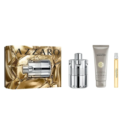 SET AZZARO WANTED EDP 100 ML + HAIR & BODY SHAMPOO 75 ML + EDP 10 ML - comprar online