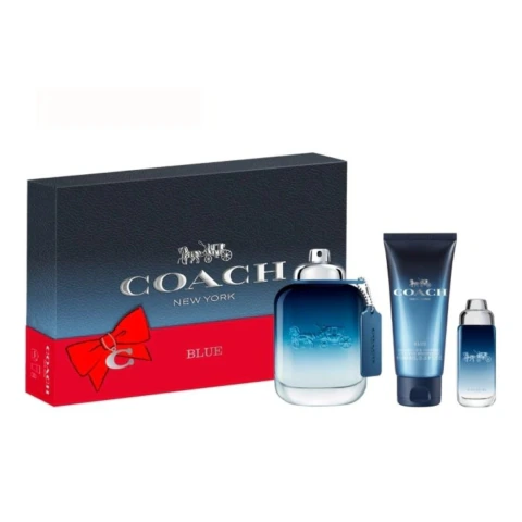 COACH - SET COACH MAN BLUE EDT 100 ML + TRAVEL 15 ML + SHOWER GEL 100 ML - comprar online