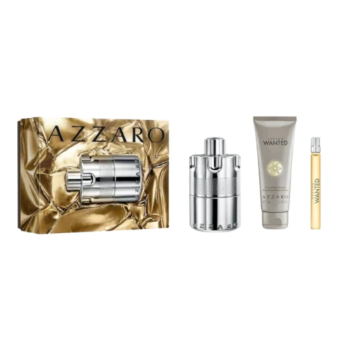 AZZARO - SET AZZARO WANTED EDP 100 ML + HAIR & BODY SHAMPOO 75 ML + EDP 10 ML