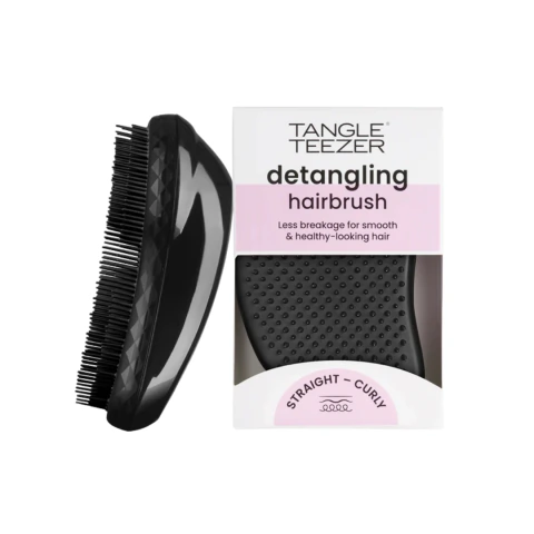 TANGLE TEEZER - DETANGLING HAIRBRUSH STRAIGHT CURLY BLACK