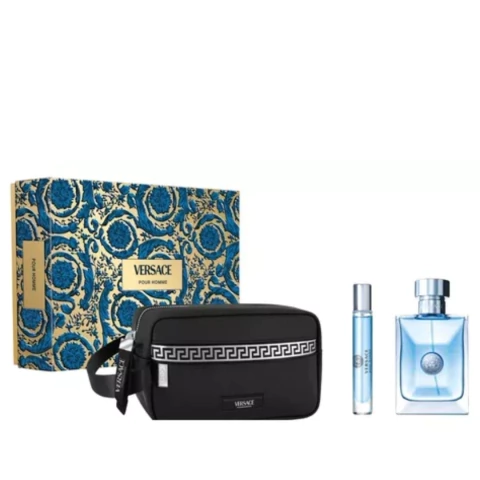 SET VERSACE POUR HOMME EDT 100 ML + EDT 10 ML + TROUSSE - comprar online