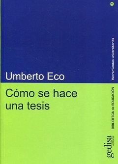 COMO SE HACE UNA TESIS - ECO UMBERTO