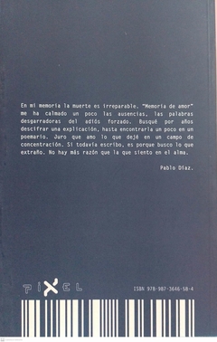 MEMORIA DE AMOR - PABLO DIAZ - comprar online