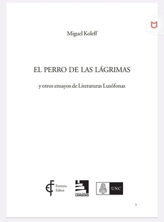 PERRO DE LAS LAGRIMAS ENSAYOS LITERATURA LUSOFONAS - KOLEFF MIGUEL
