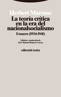 LA TEORIA CRITICA EN LA ERA DEL NACIONALSOCIALISMO - HERBERT MARCUSE - comprar online