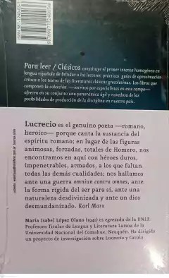 LUCRECIO DE RERUM NATURA UNA INTRODUCCION CRITICA - LOPEZ OLANO MARIA - comprar online