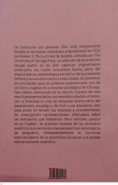 LA CIUDAD SUGERENCIAS PARA LA INVESTIGACION - ROBERT PARK ERNEST BURGESS en internet