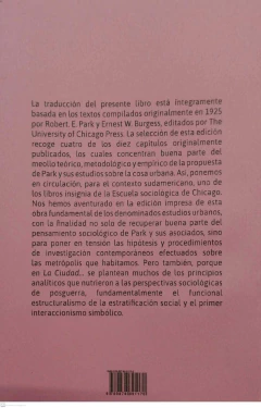 LA CIUDAD SUGERENCIAS PARA LA INVESTIGACION - ROBERT PARK ERNEST BURGESS en internet