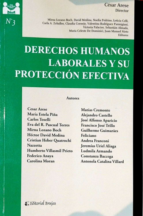 DERECHOS HUMANOS LABORALES Y SU PROTECCION EFECTIVA - CESAR ARESE DIRECTOR - comprar online