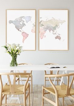 SET MAPA MUNDO PASTEL