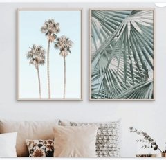 SET PALMERA y HOJAS x2
