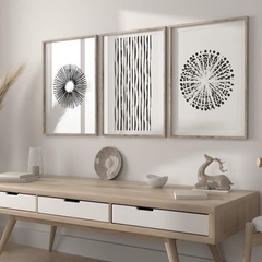 TRIPTICO BOHO CIRCULAR BLACK x3