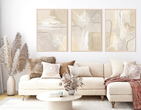 TRÍPTICO ABSTRACTO TEXTURADO x3