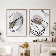 SET ABSTRACT GRIS x2