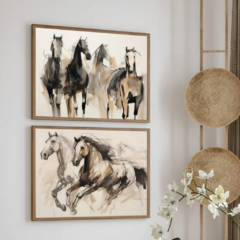 SET CABALLOS ACUARELA digital x2