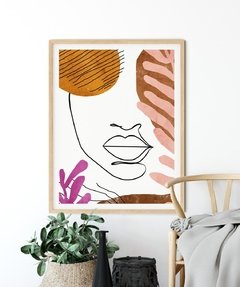 CUADRO CARA ABSTRACTA LINE - comprar online