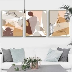 TRÍPTICO CARAS TERRA ABSTRACTAS - comprar online