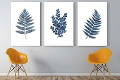 TRIPTICO HOJAS AZULES - comprar online