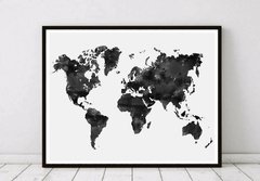 CUADRO MAPA MUNDO BLACK
