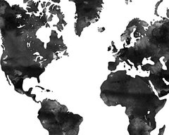 CUADRO MAPA MUNDO BLACK - comprar online