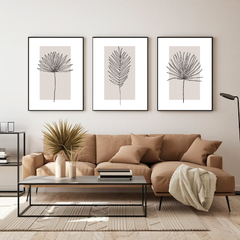 TRIPTICO PLANTAS LINEALES x3