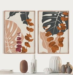 SET CUADROS EUCALYPTUS Y MONSTERA