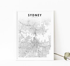 CUADRO MAPA SYDNEY - comprar online