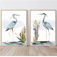 SET BIRDS AZUL x2