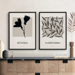 SET FLOWER MARKET BLACK x2