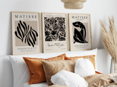 TRÍPTICO MATISSE NEUTRO Y BLACK x3