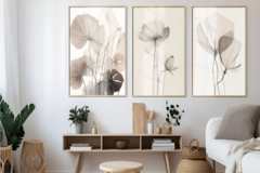 TRÍPTICO FLORAL TRANSPARENCIA x3 - comprar online