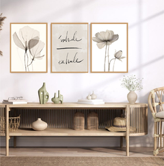 TRIPTICO FLORAL INHALE EXHALE x3