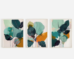 TRIPTICO FOLLAJE ABSTRACT x3 - comprar online