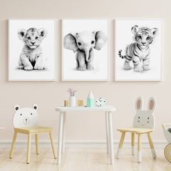 TRÍPTICO ANIMALITOS B&N - comprar online