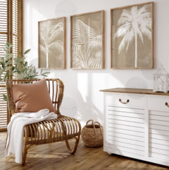 TRIPTICO PALMA NATURAL WHITE x3