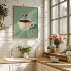 CUADRO CAFE MUJER