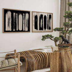 SET PINCELADA MODERNA BLACK x2 - comprar online