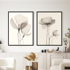 SET FLORAL TRANSPARENCIA x2 - comprar online