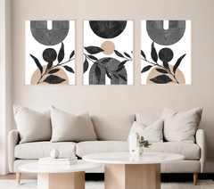 TRIPTICO GEO BOTANICO BLACK x3