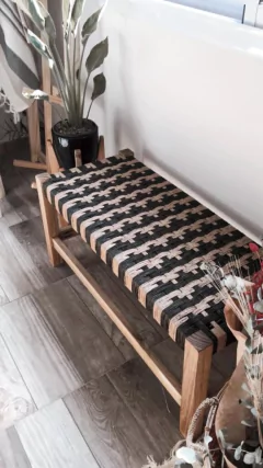 BANCO PIE DE CAMA COMBINADO NEGRO