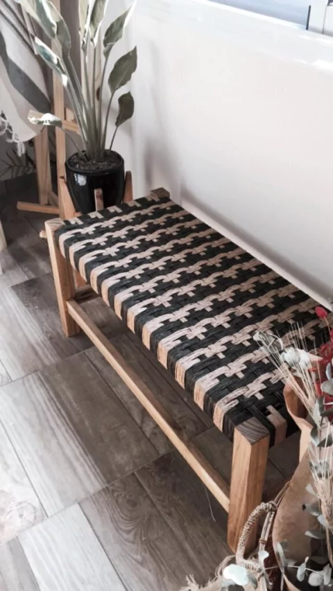 BANCO PIE DE CAMA COMBINADO NEGRO