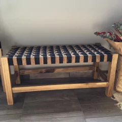 BANCO PIE DE CAMA COMBINADO NEGRO - tienda online