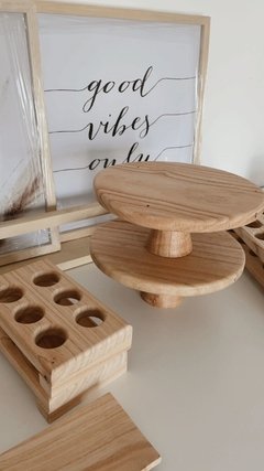 PIE DE TORTA MADERA MACIZA - comprar online