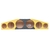Rackera Para 2 Driver 2 Tweeters 2 Medios de 8" Curva Corta Amarilla