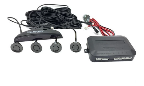 Kit Sensor De Estacionamiento Gris Oscuro Con Display Sonido