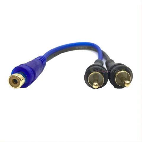 Derivador Bifurcador Y Cable 1 Rca Hembra / 2 Rca Macho 20cm