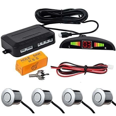Kit Sensor De Estacionamiento Gris Claro Con Display Sonido