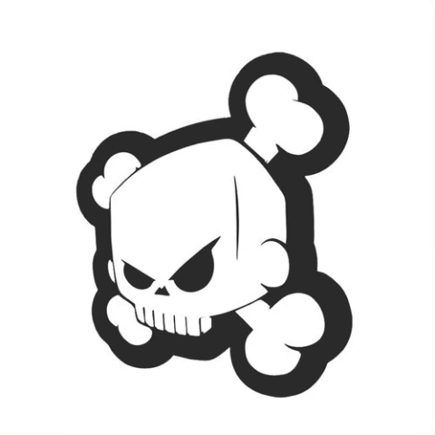 Calco Calavera Sticker Vinilo Excelente Calidad