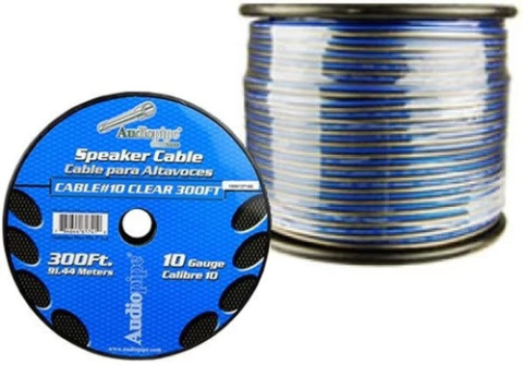 Cable 10 Gauge Audiopipe Azul Platino Altovolumen