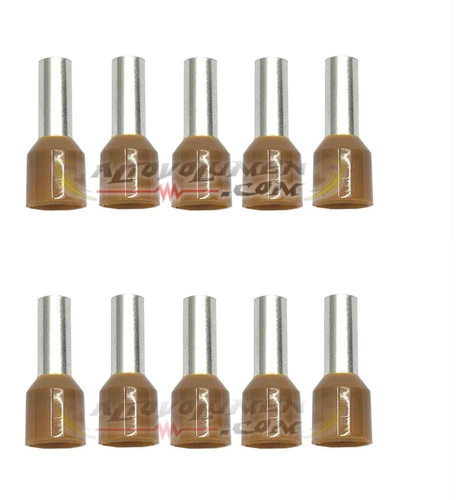 Ferrules Terminal Tubo Tiff Para Cable De 10 Mm 8 Gauge X 10